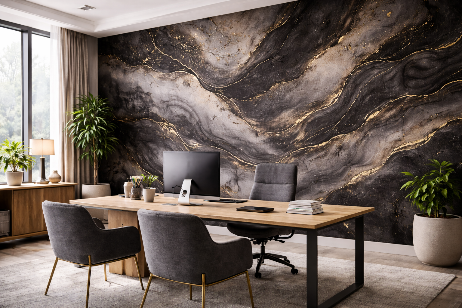 Commercial wallpaper installation in San Diego