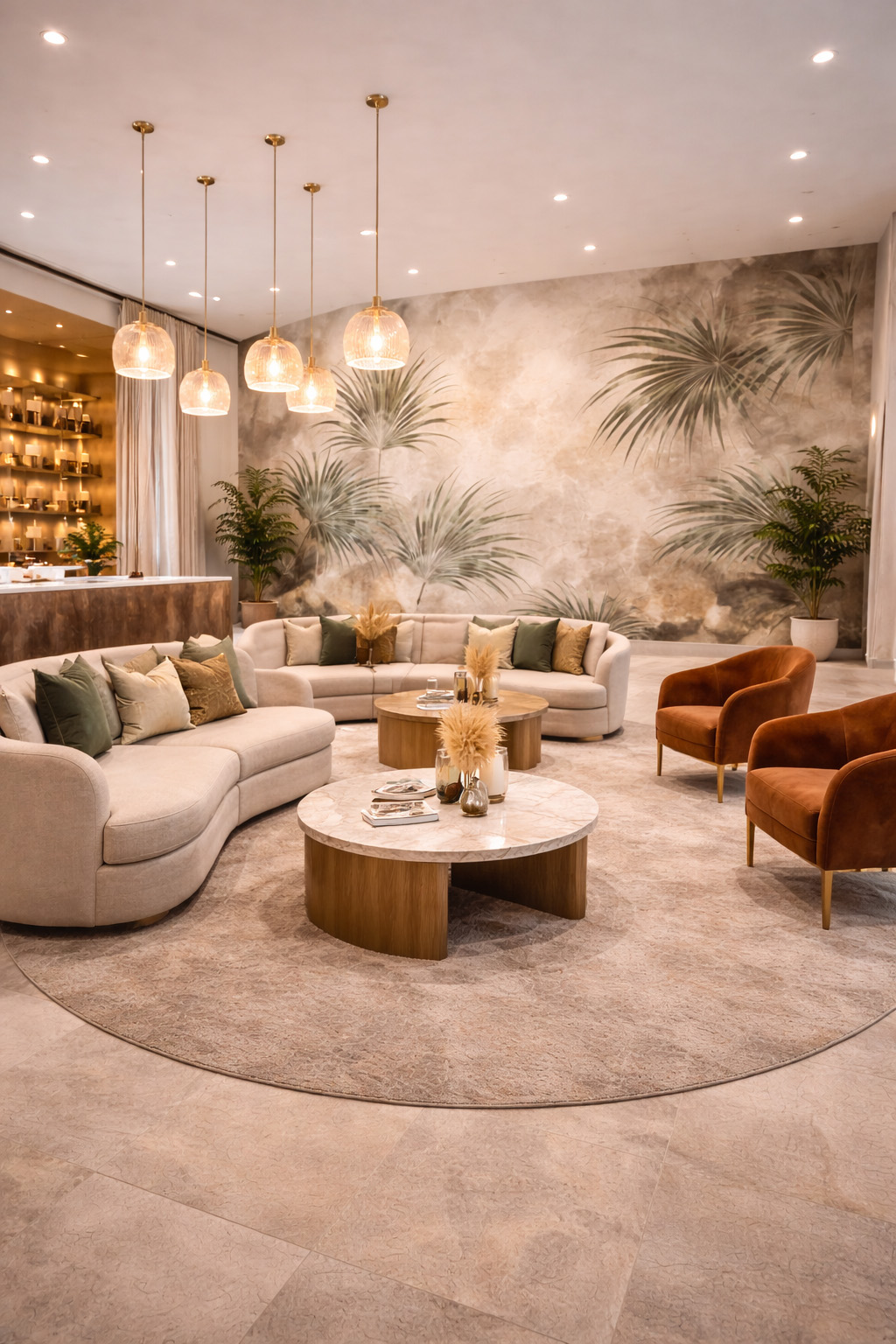 Decorative wall finish in a San Diego commercial interior