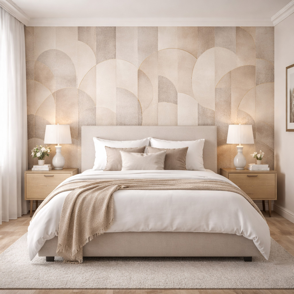 Bedroom Wallpaper Installation