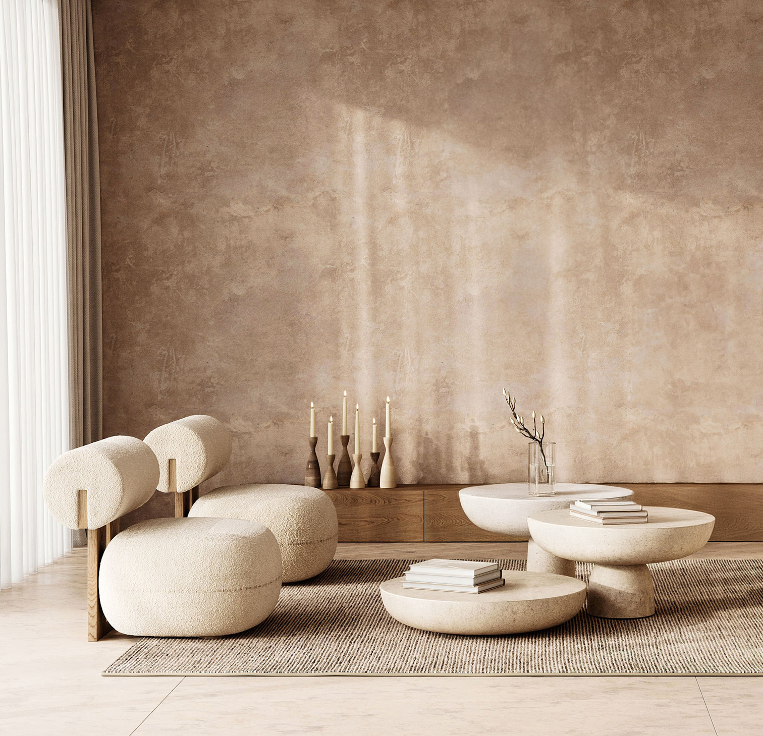 Residential wallpaper installation with a clean feature wall and precise seam alignment